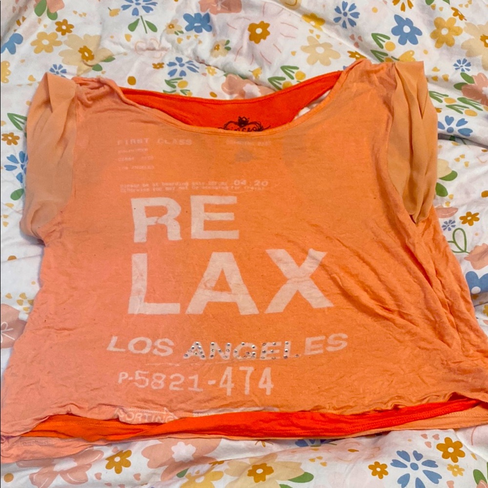 Princess Vera Wang Orange Tank Top